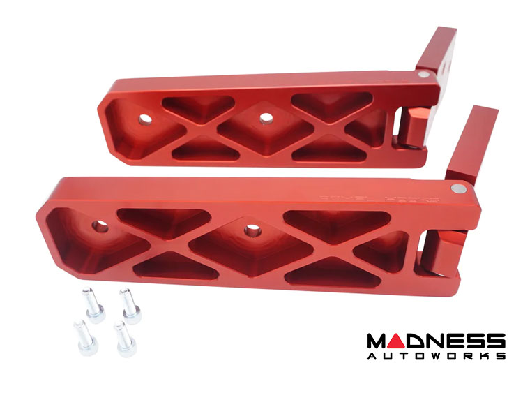 Jeep Wrangler JL Billet Tailgate Hinges - Aluminum - Red